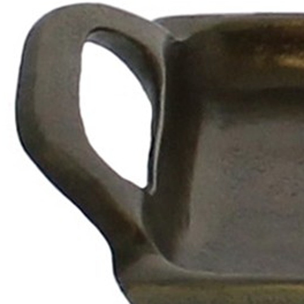 Jumbo Bronze Narrow Rectangular Tray By Homeroots | Trays | Modishstore - 4