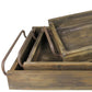 Set Of Three Wooden Trays By Homeroots | Trays | Modishstore - 3