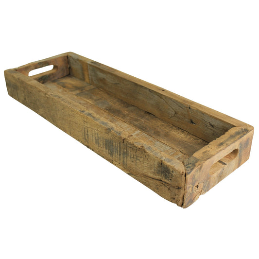 Jumbo Rectangular Wooden Block Serving Tray By Homeroots | Trays | Modishstore