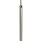 Nimbus 1-Light Metallic Silver And Polished Chrome Floor Lamp With Sheer Snow Double Shantung Shade By Homeroots