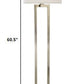 Riley 1-Light Brushed Nickel Floor Lamp With Off White Shantung Shade By Homeroots