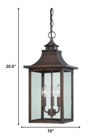 St. Charles 3-Light Acopper Patina Hanging Light By Homeroots | Chandeliers | Modishstore - 5