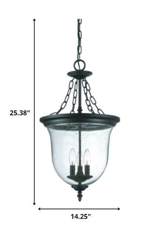 Belle 3-Light Matte black Hanging light By Homeroots | Chandeliers | Modishstore - 5