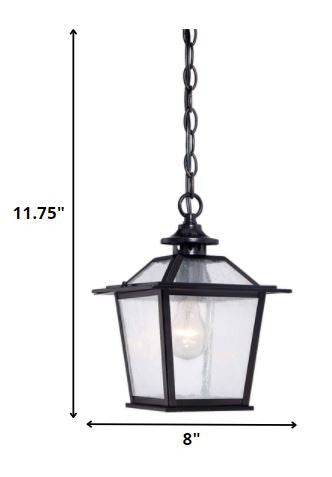 Matte Black Terrarium Shape Hanging Light By Homeroots | Chandeliers | Modishstore - 2