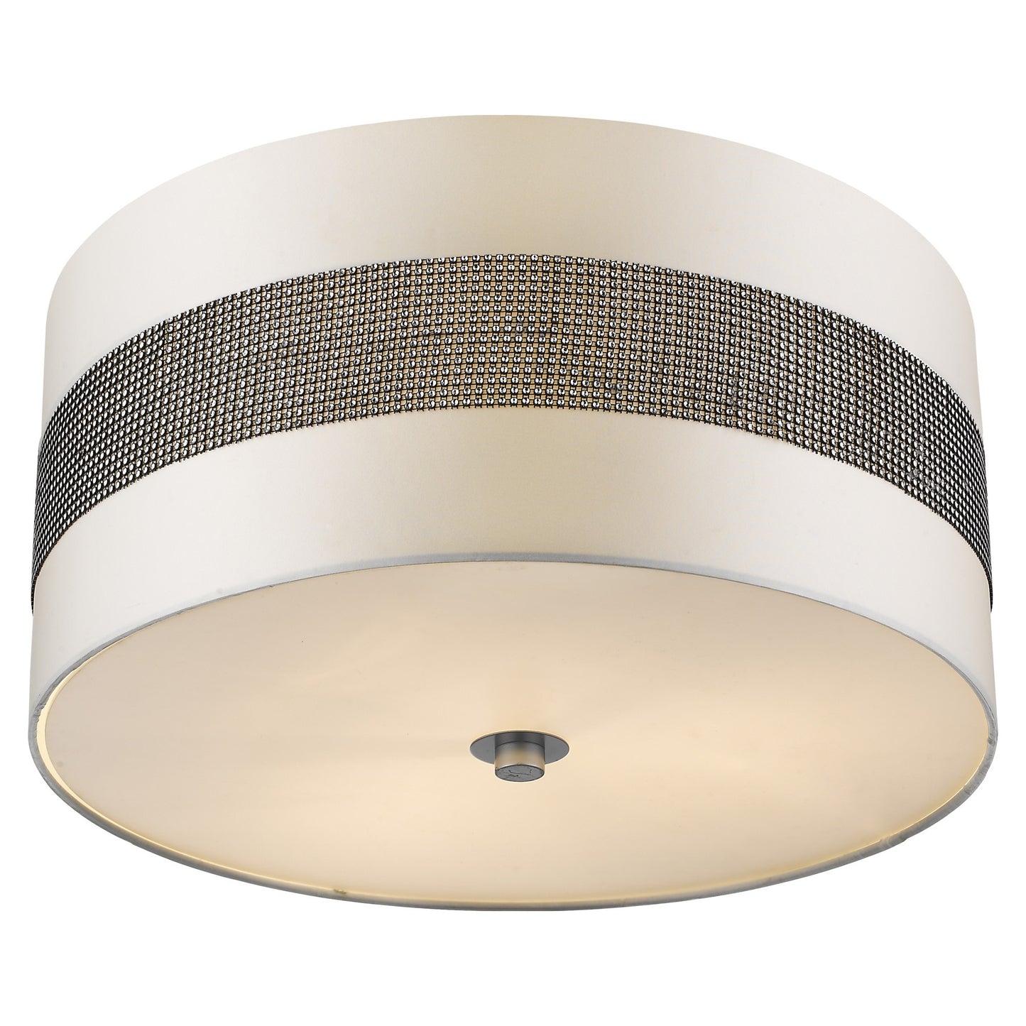 Harmony 3-Light Metallic Silver Pendant With Crystal Studded Platinum Sheen Shade By Homeroots | Pendant Lamps | Modishstore - 4