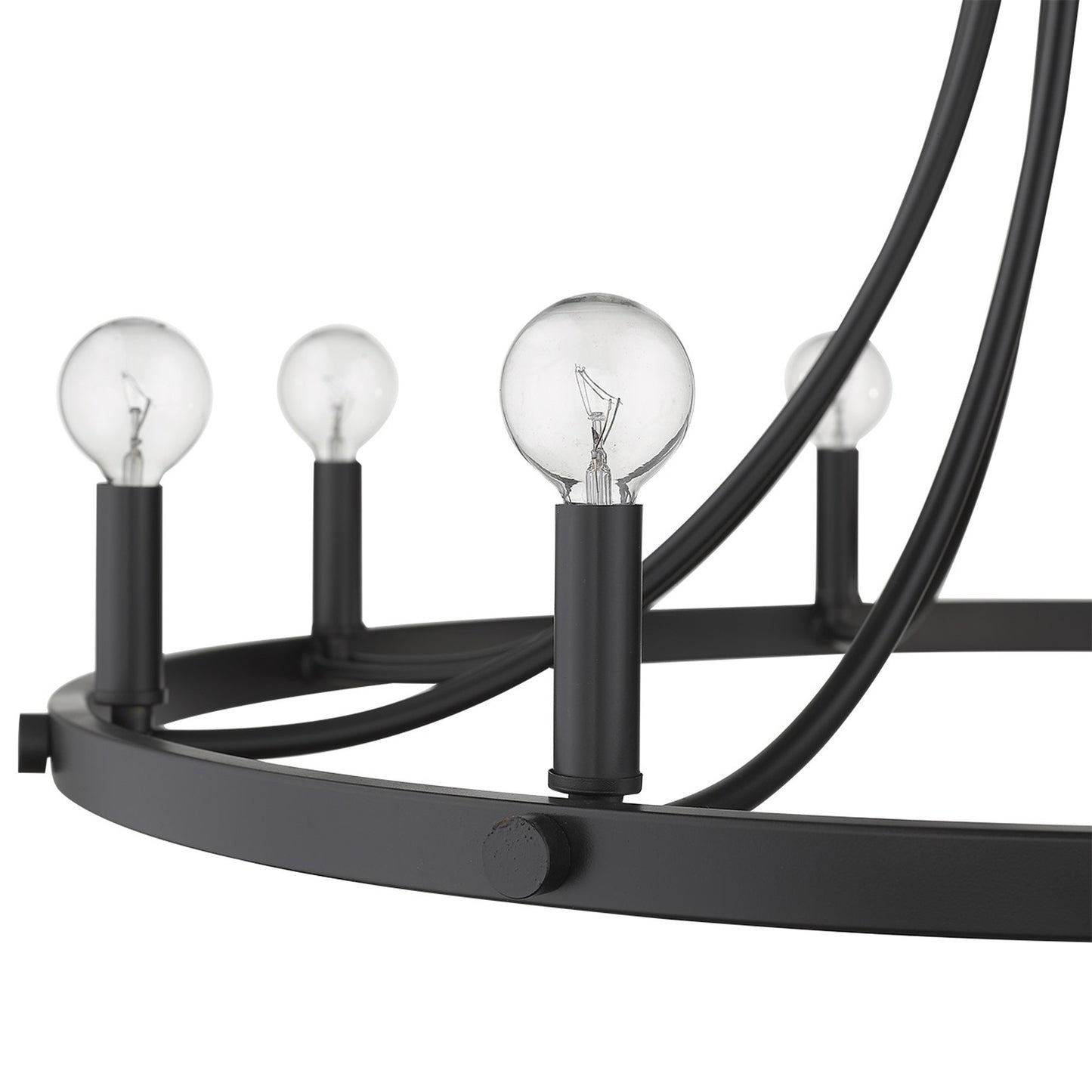 Sawyer 8-Light Matte Black Chandelier By Homeroots | Chandeliers | Modishstore - 7