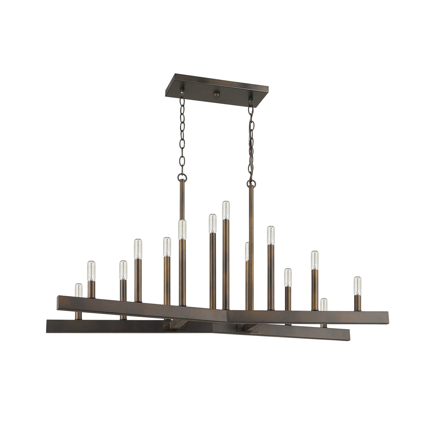Fallon 14-Light Oil-Rubbed Bronze Island Pendant By Homeroots | Pendant Lamps | Modishstore - 9