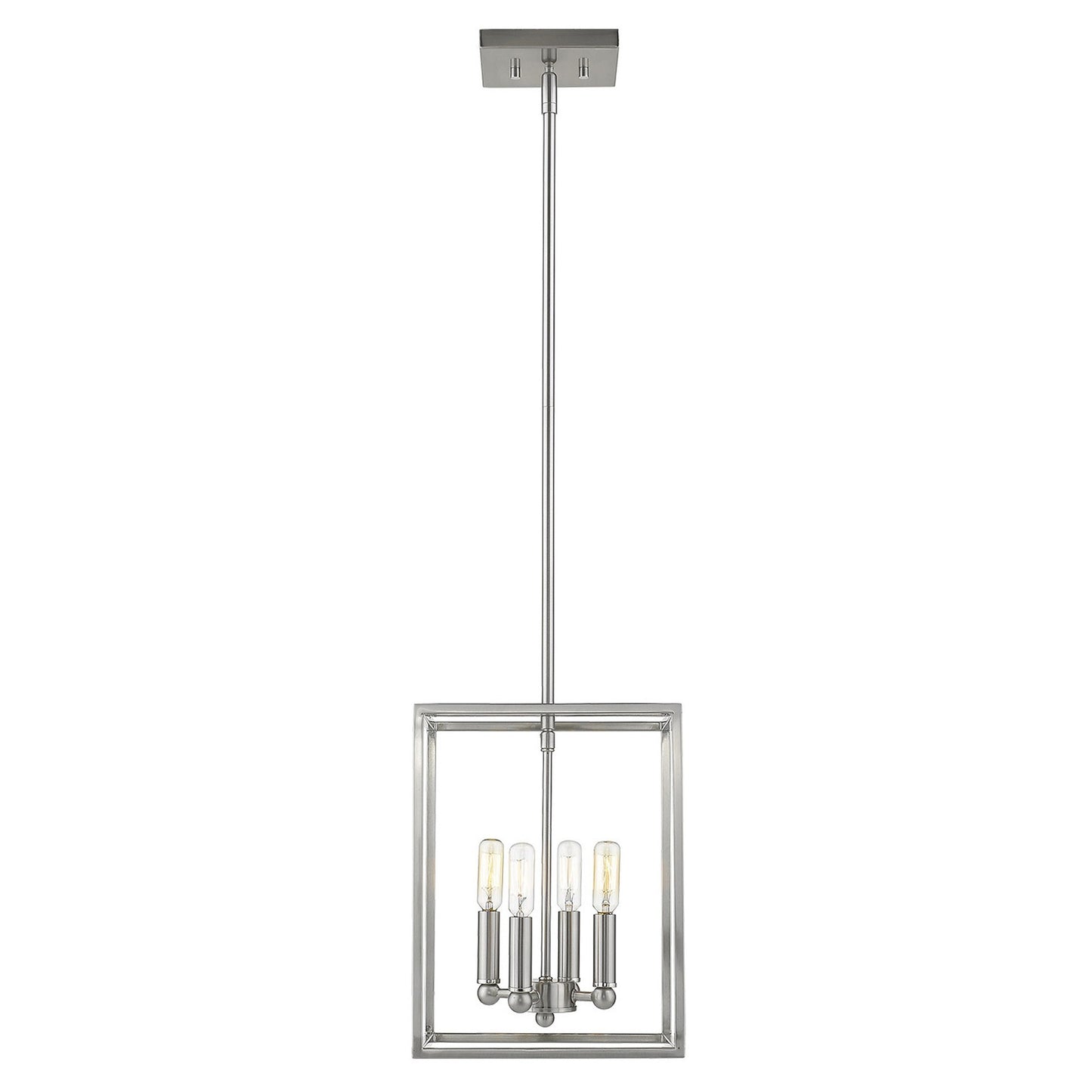 Cobar 4-Light Satin Nickel Pendant By Homeroots | Pendant Lamps | Modishstore - 4
