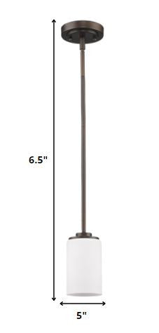 Bronze Frosted Glass Hanging Light By Homeroots | Pendant Lamps | Modishstore - 2