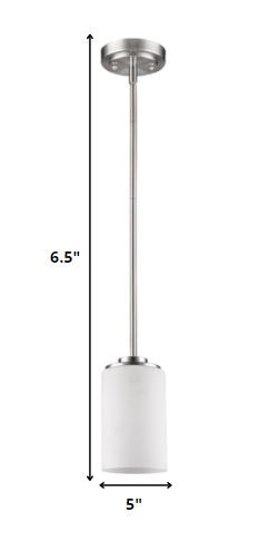 Silver Frosted Glass Hanging Light By Homeroots | Pendant Lamps | Modishstore - 2