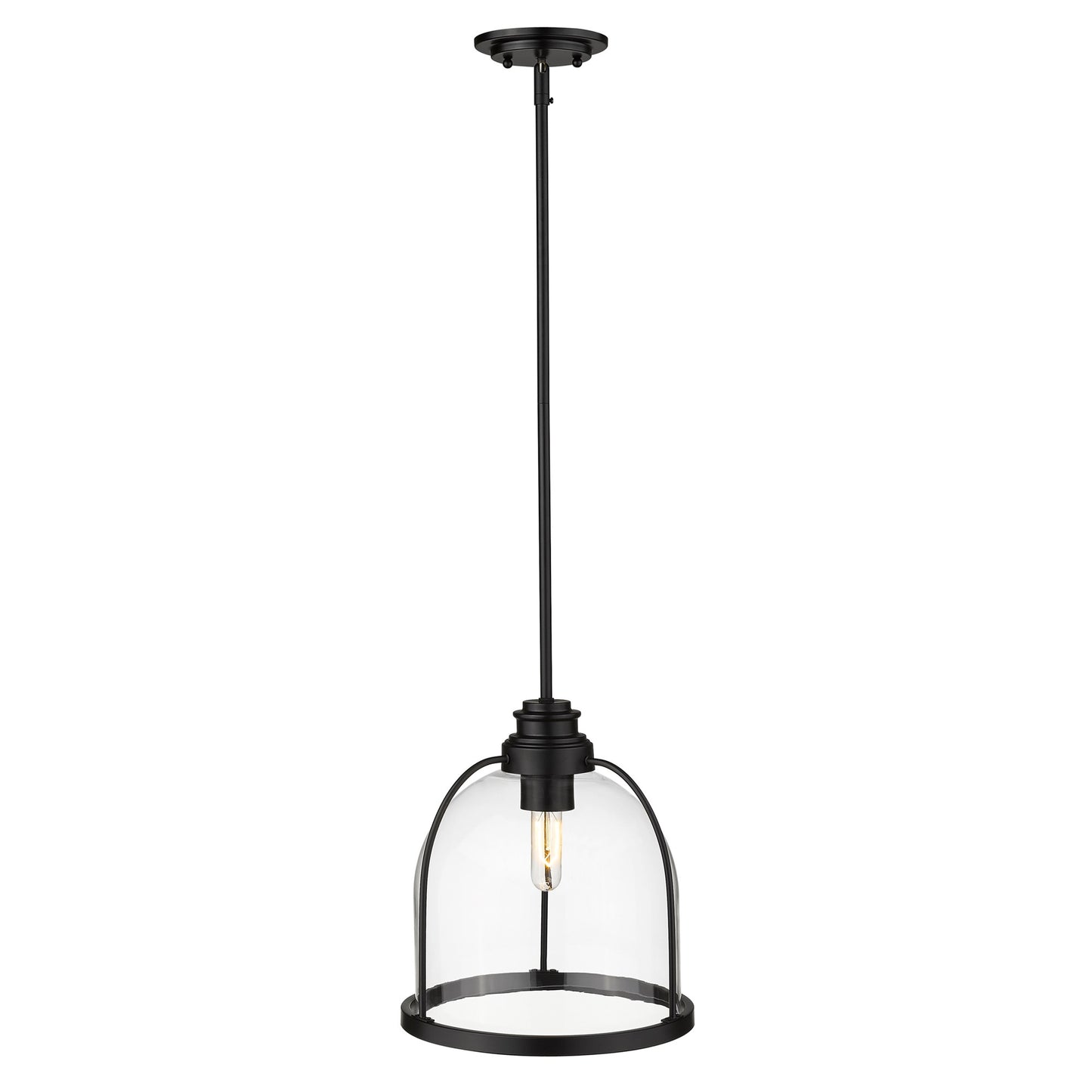 Stanton 1-Light Matte Black Pendant By Homeroots | Pendant Lamps | Modishstore - 9