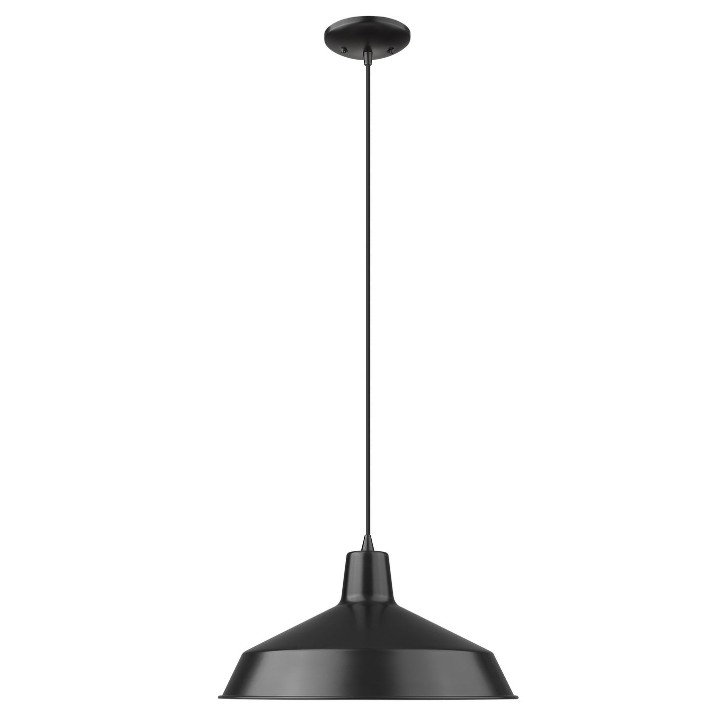 Industrial Matte Black Hanging Light By Homeroots | Chandeliers | Modishstore - 3