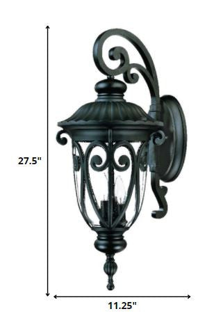 Naples 3-Light Matte Black Wall Light By Homeroots | Wall Lamps | Modishstore - 4