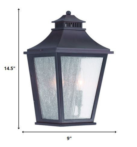 XL Antique Bronze Two Light Pocket Lantern Wall Light By Homeroots | Wall Lamps | Modishstore - 2