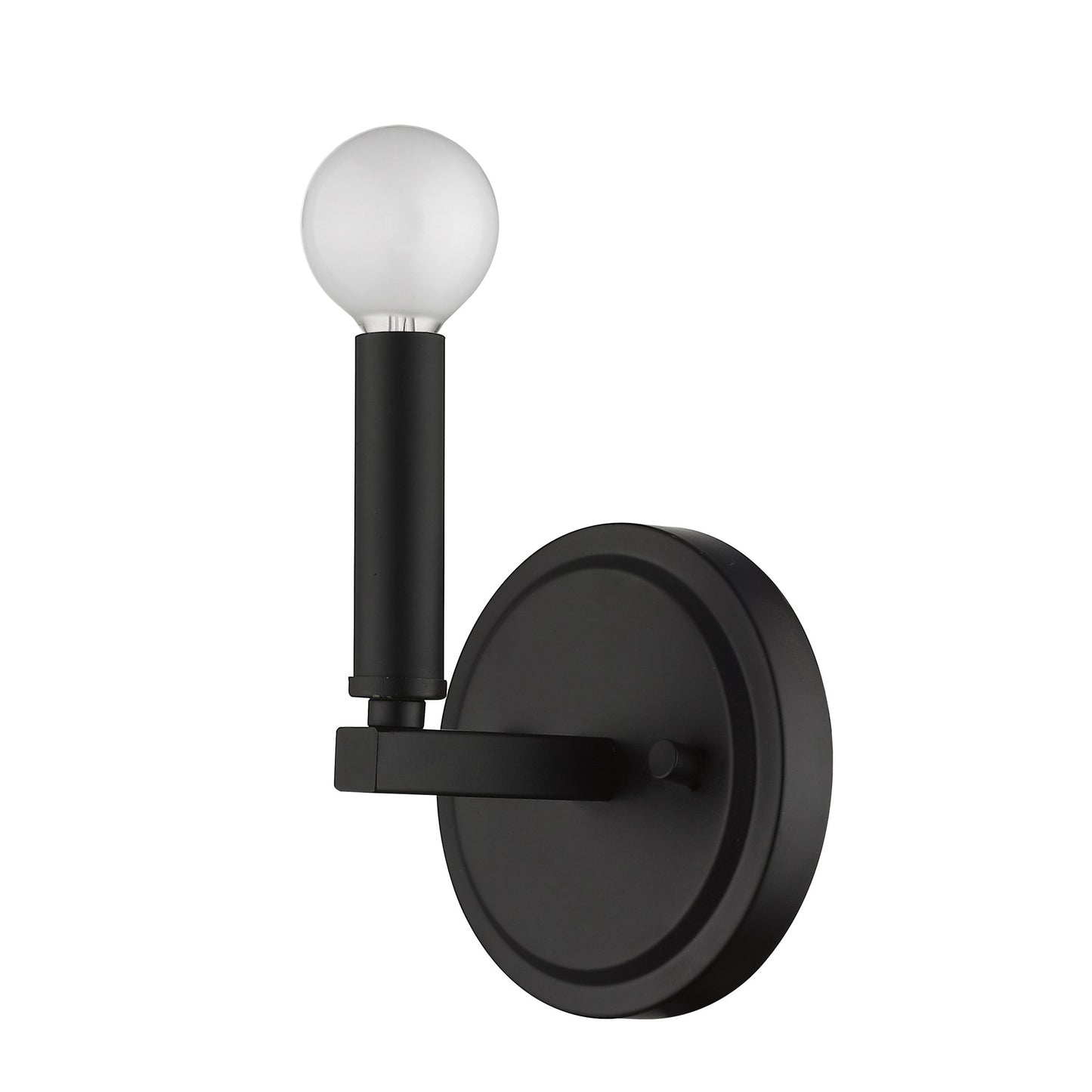 One Light Matte Black Wall Sconce By Homeroots | Sconces | Modishstore - 9
