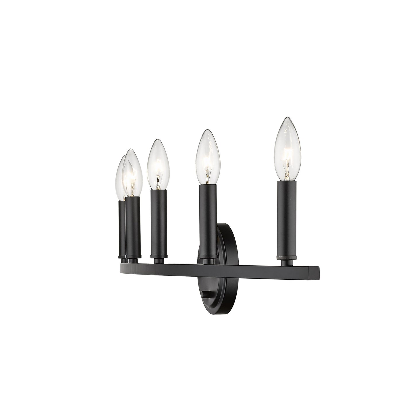 Sawyer 5-Light Matte Black Vanity By Homeroots | Vanity Light | Modishstore - 9
