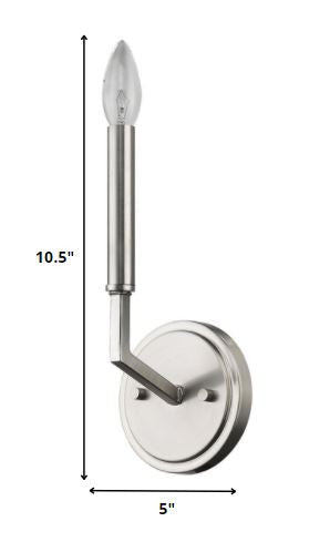 Minimalist Silver Wall Sconce By Homeroots | Sconces | Modishstore - 2