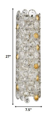 Vitozzi 3-Light Antique Silver Leaf Sconce By Homeroots | Sconces | Modishstore - 5