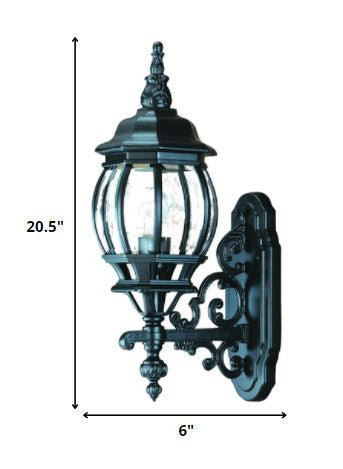 Matte Black Glass Globe Wall Light By Homeroots | Wall Lamps | Modishstore - 2