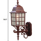 Dark Brown Window Pane Lantern Wall Sconce By Homeroots | Lanterns | Modishstore - 2