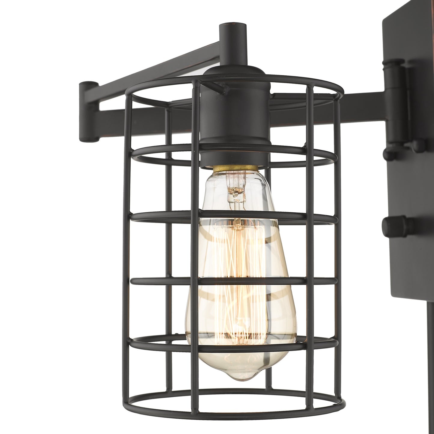 Industrial Bronze Metal Wall Sconce By Homeroots | Sconces | Modishstore - 7