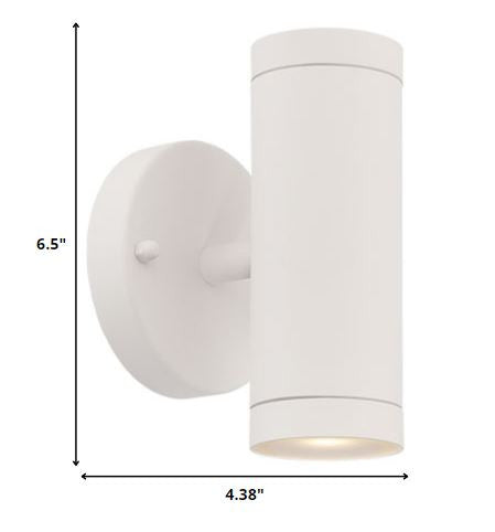 White LED Two Light Can Shape Wall Sconce By Homeroots | Sconces | Modishstore - 2
