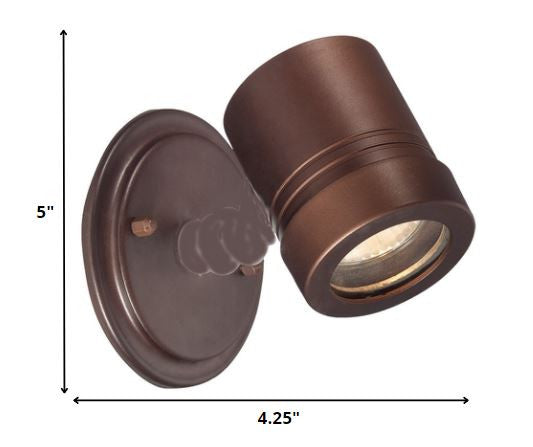 Antique Bronze Cylinder Wall Spotlight By Homeroots | Wall Lamps | Modishstore - 2