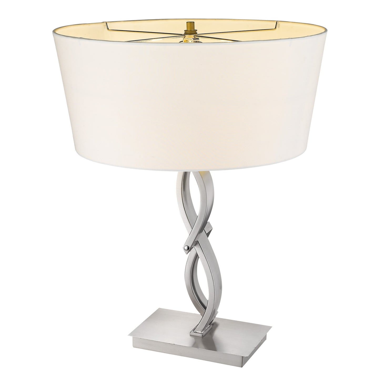 Trend Home 1-Light Satin Nickel Table Lamp By Homeroots | Table Lamps | Modishstore - 6