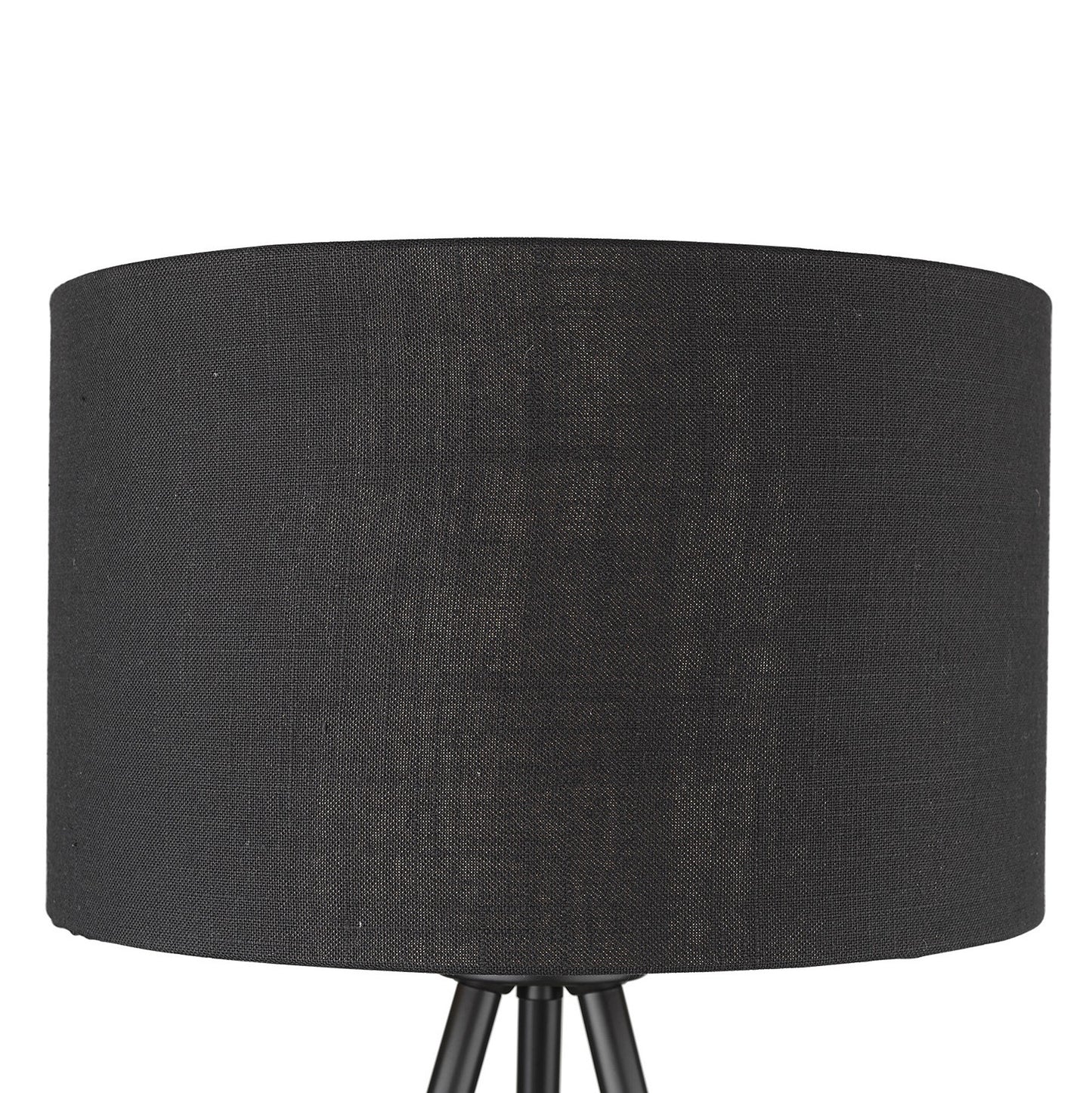 Matte Black and Black Fabric Table Lamp By Homeroots | Table Lamps | Modishstore - 5