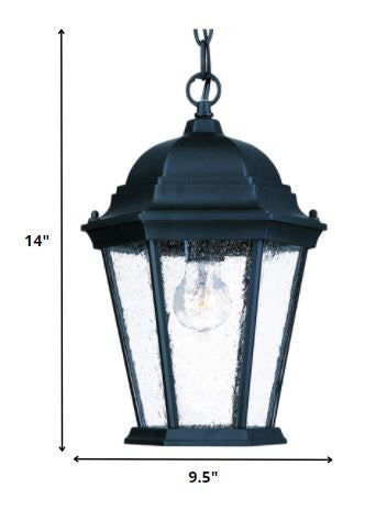 Matte Black Domed Lantern Hanging Light By Homeroots | Lanterns | Modishstore - 2