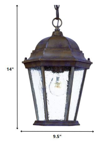 Dark Brown Domed Lantern Hanging Light By Homeroots | Lanterns | Modishstore - 2