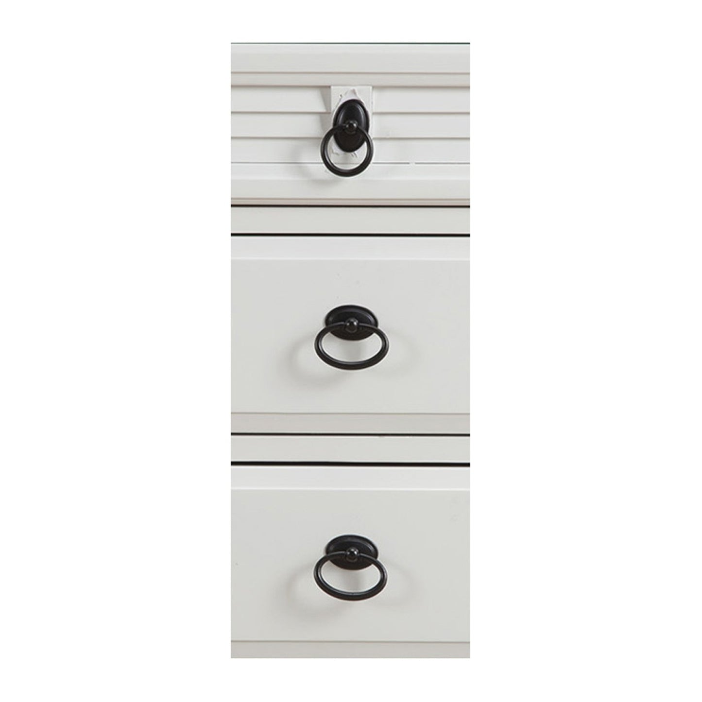 White Plantation 3 Drawer Nightstand By Homeroots | Nightstands | Modishstore - 6