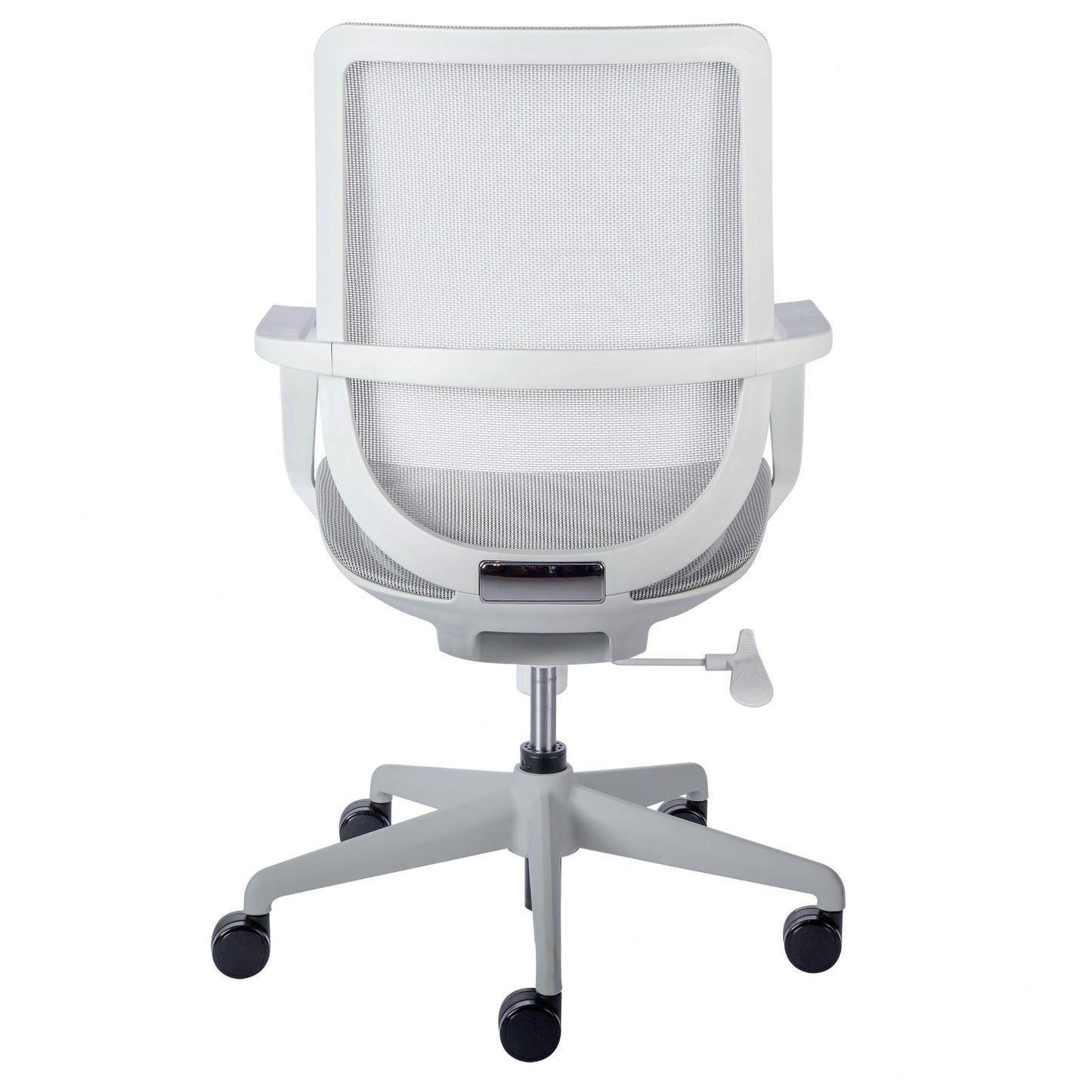 White Mesh Office Chair with Metal Frame By Homeroots | Office Chairs | Modishstore - 6