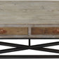 Rustic Handcrafted Natural Wood and Iron Coffee Table By Homeroots