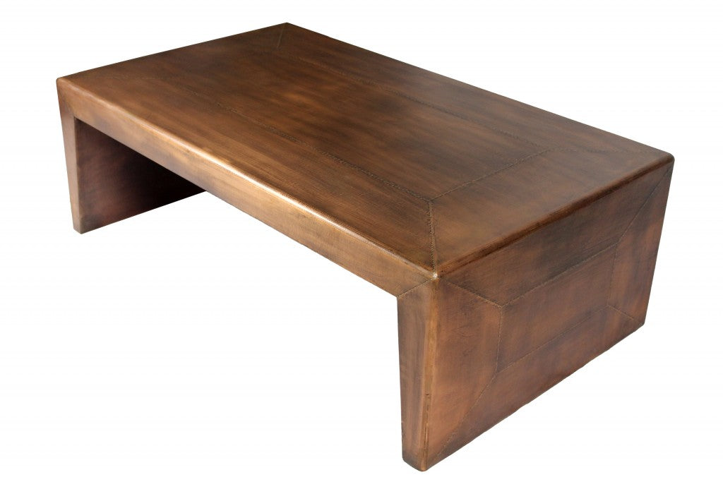 Modern Copper Tone Coffee Table By Homeroots | Coffee Tables | Modishstore - 2
