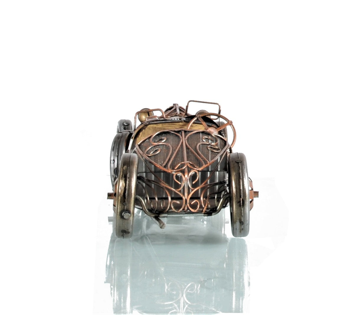 c1924 Bugatti Bronze and Silver Open Frame Racecar Sculpture By Homeroots | Sculptures | Modishstore - 9