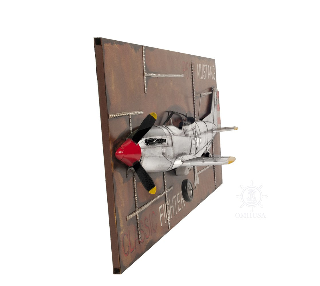 c1943 Grey Mustang P51 Frame By Homeroots | Sculptures | Modishstore - 5