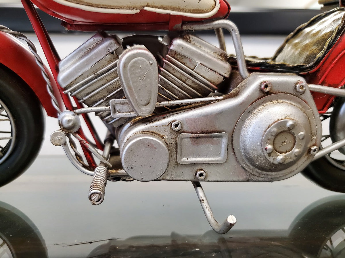 Red Harley Davidson Motorcycle Sculpture By Homeroots | Sculptures | Modishstore - 9