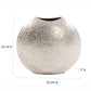 10" Hammered Silver Disc Shape Decorative Vase By Homeroots | Vases | Modishstore - 4