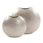 14" Hammered Silver Disc Shape Decorative Vase By Homeroots | Vases | Modishstore - 3