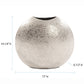 14" Hammered Silver Disc Shape Decorative Vase By Homeroots | Vases | Modishstore - 4