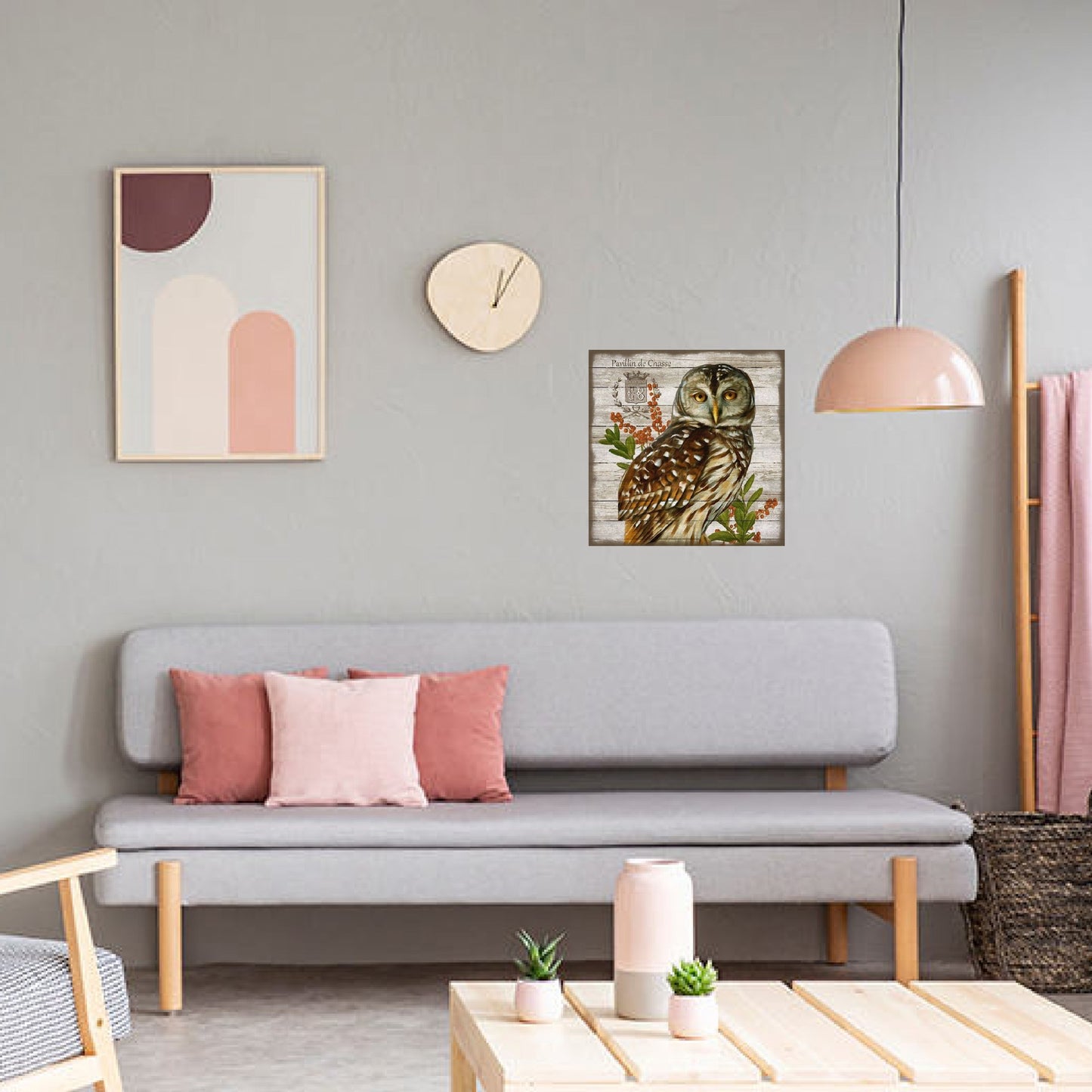 Vintage French Brown Owl Wall Art By Homeroots | Wall Decor | Modishstore - 3