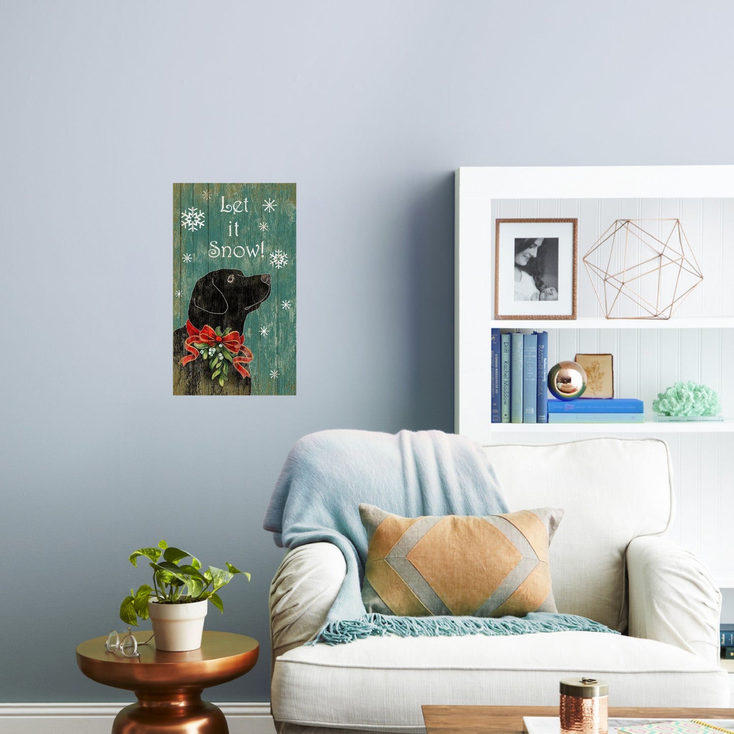 Black Lab Winter Snow Wall Art By Homeroots | Wall Decor | Modishstore - 2