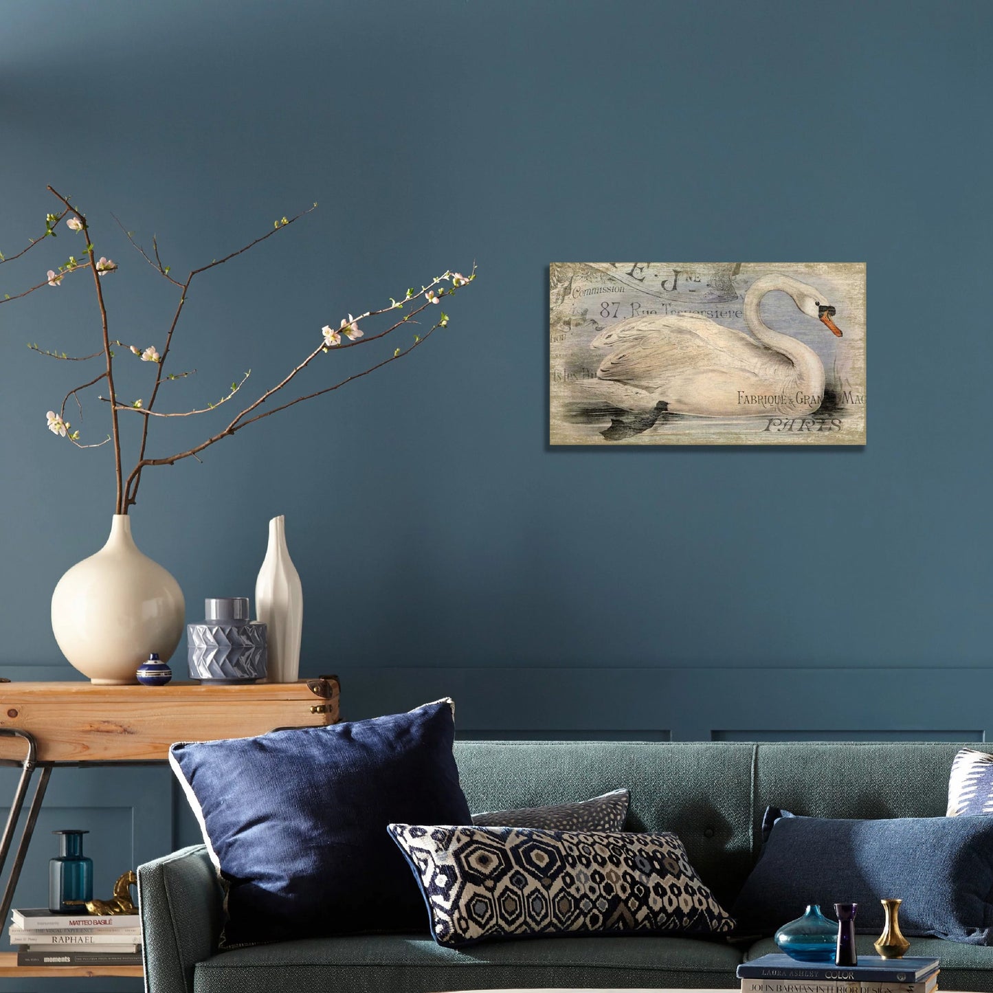 Vintage Look French Swan XL Wall Art By Homeroots | Wall Decor | Modishstore - 3