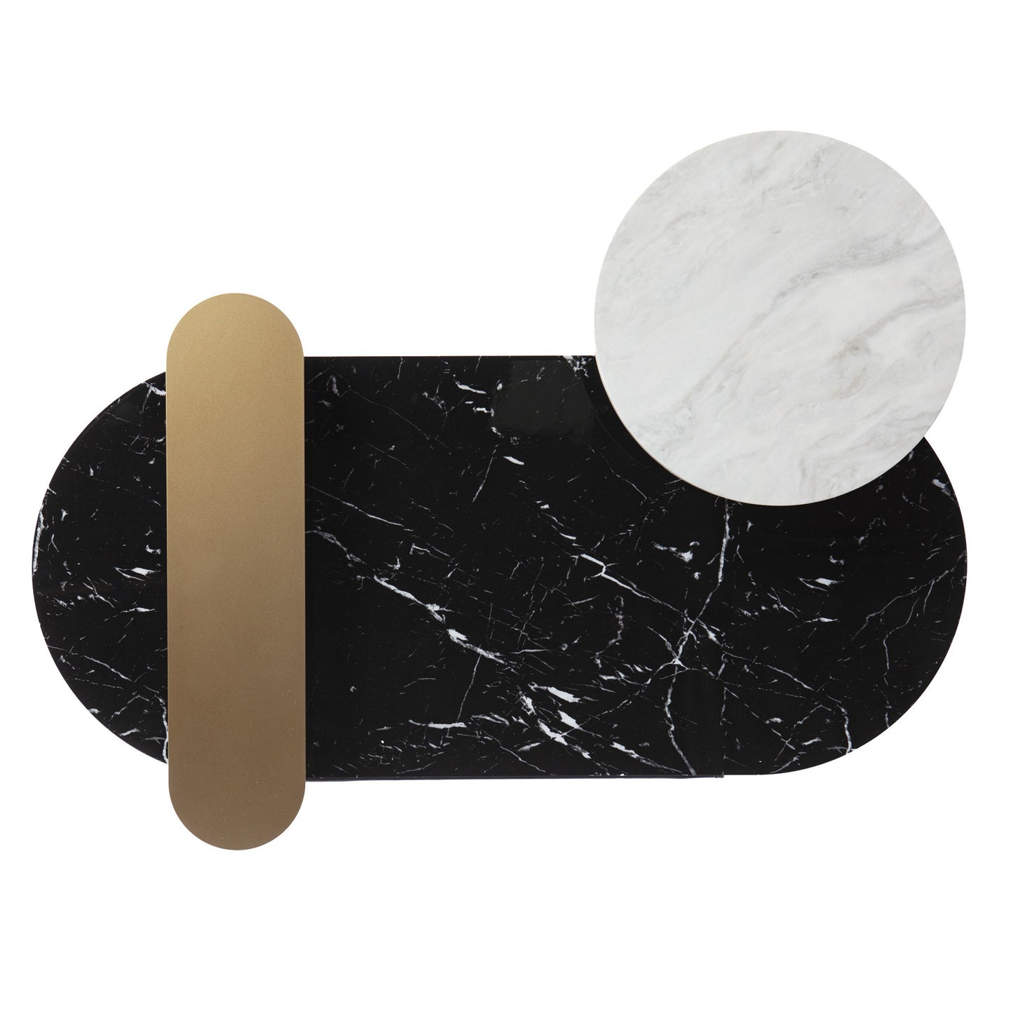 42" Black Manufactured Wood And Metal Free Form Coffee Table By Homeroots | Coffee Tables | Modishstore - 8