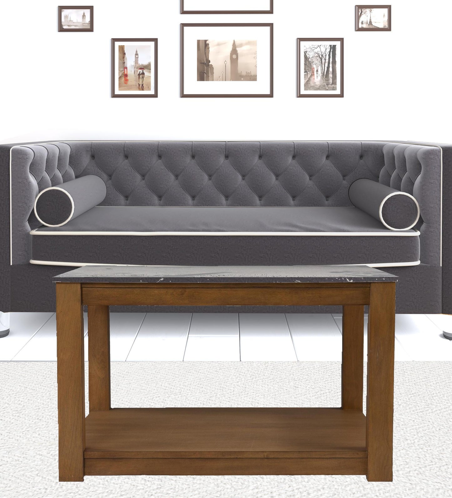 30" Natural And Natural Brown Solid Manufactured Wood Square Coffee Table By Homeroots | Coffee Tables | Modishstore - 8