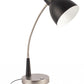Black Matte and Silver LED Adjustable Desk Lamp By Homeroots | Desk Lamps | Modishstore