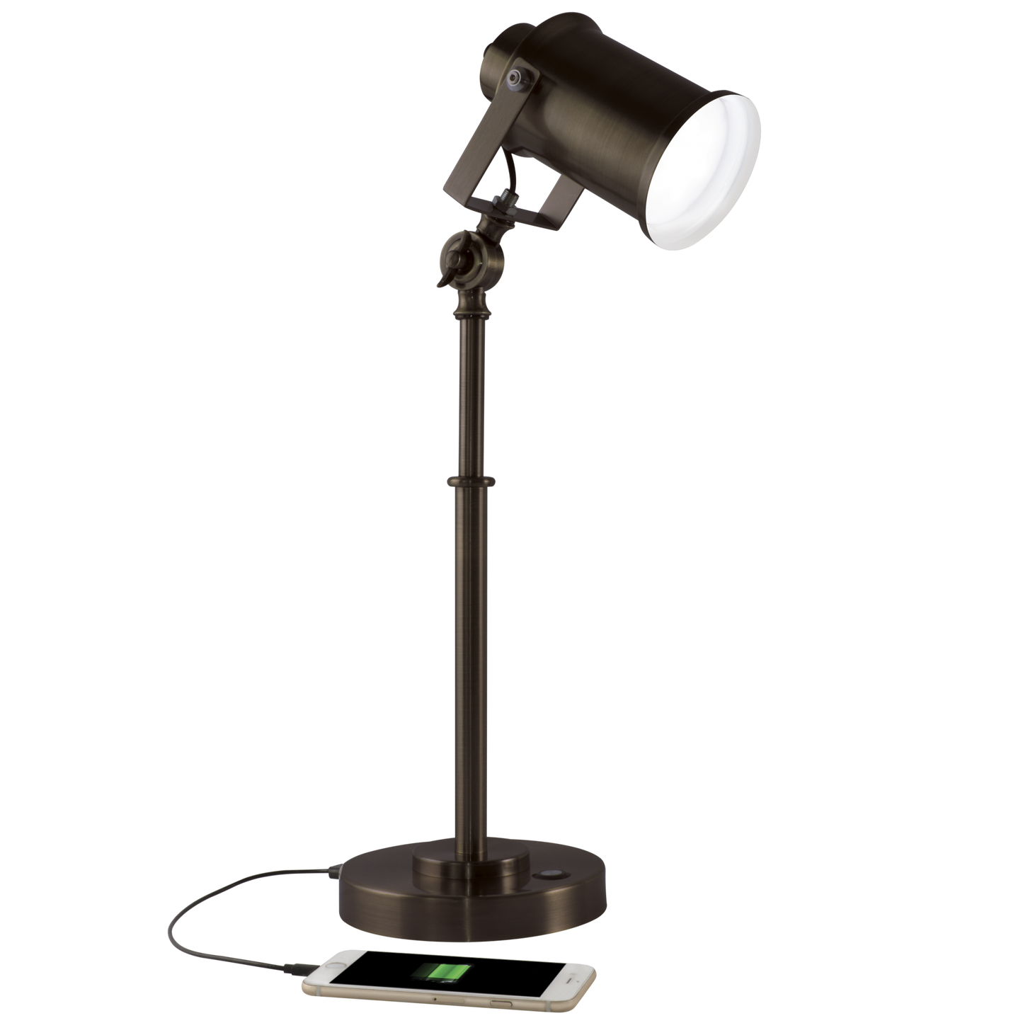 Vintage Style Industrial Bronze LED Adjustable Desk Lamp By Homeroots | Desk Lamps | Modishstore - 6