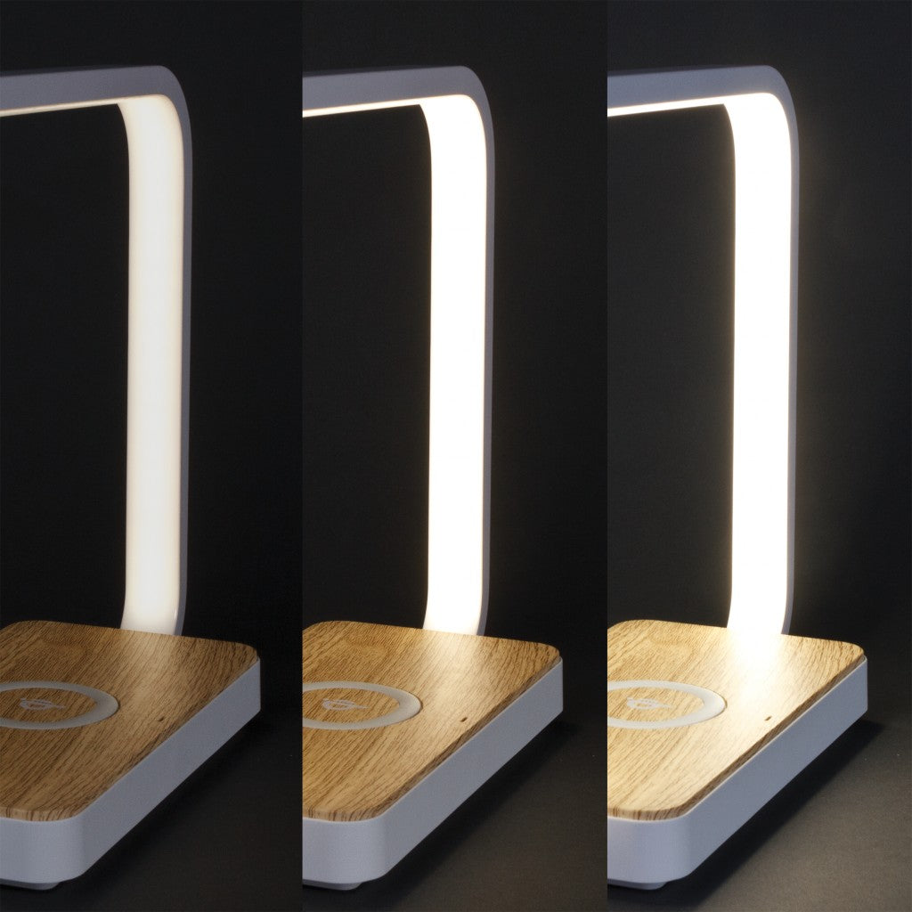 Contemporary White Wireless Phone Charger By Homeroots | Table Lamps | Modishstore