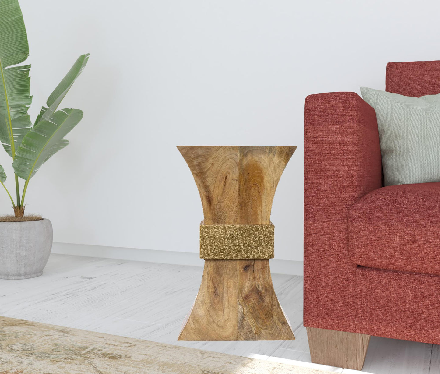 18" Natural Solid Wood And Manufactured Wood Square End Table By Homeroots | End Tables | Modishstore - 6